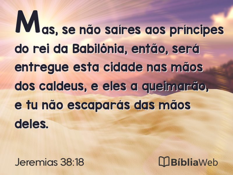 Jeremias 38:18 em imagem para compartilhar