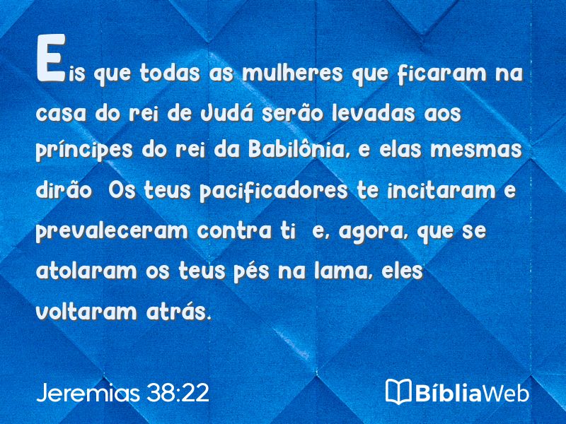 Jeremias 38:22 em imagem para compartilhar