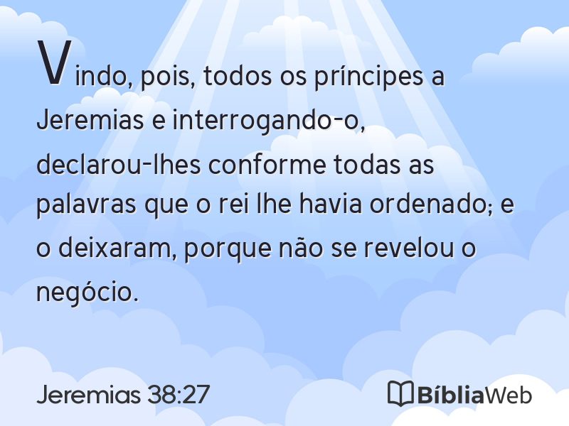 Jeremias 38:27 em imagem para compartilhar