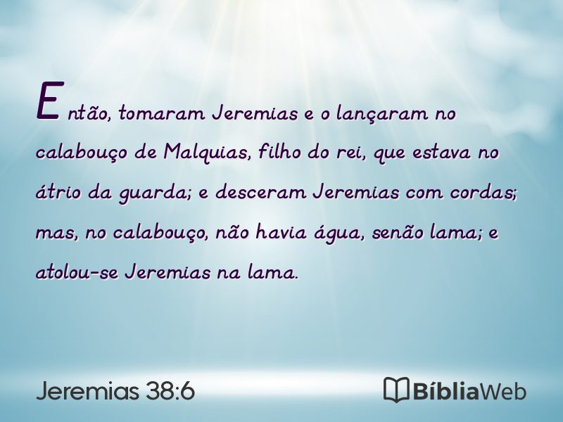 Jeremias 38:6 em imagem para compartilhar