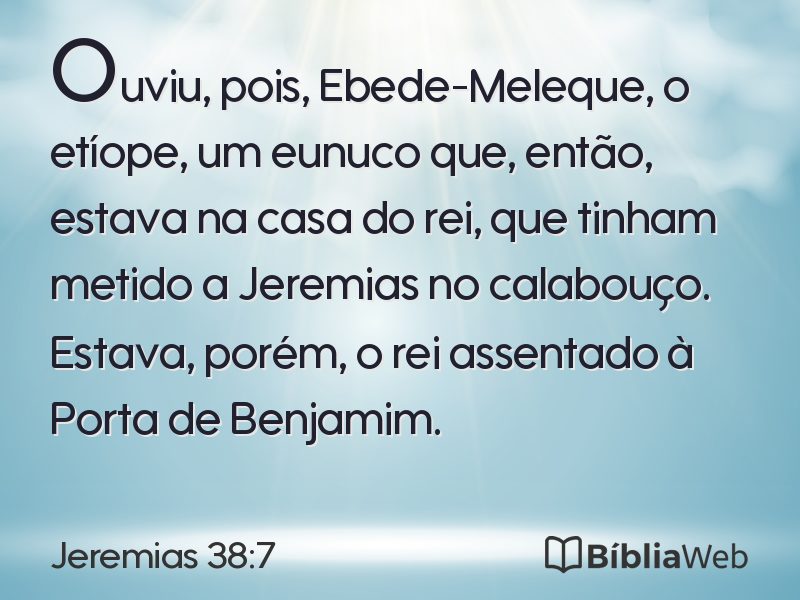 Jeremias 38:7 em imagem para compartilhar