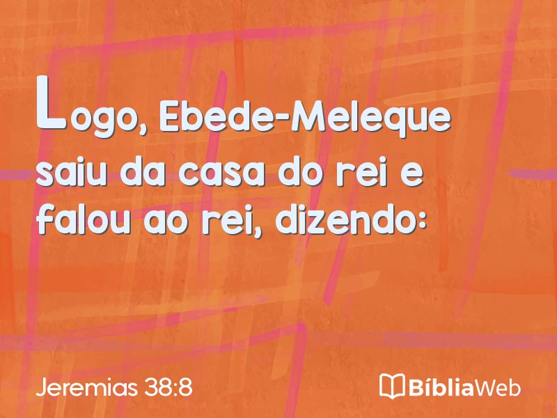 Jeremias 38:8 em imagem para compartilhar