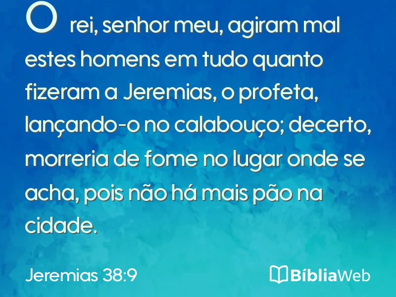 Jeremias 38:9 em imagem para compartilhar