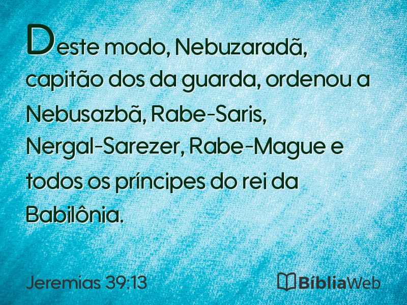 Jeremias 39:13 em imagem para compartilhar