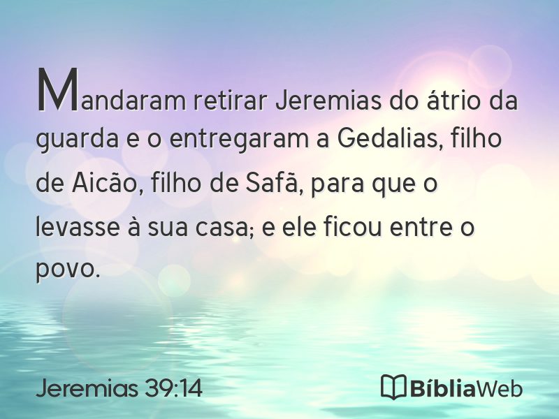 Jeremias 39:14 em imagem para compartilhar