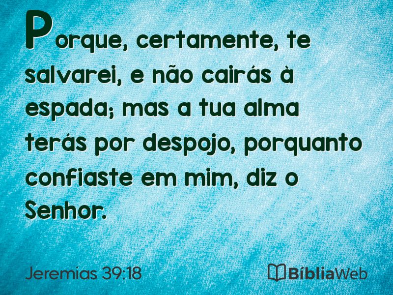 Jeremias 39:18 em imagem para compartilhar