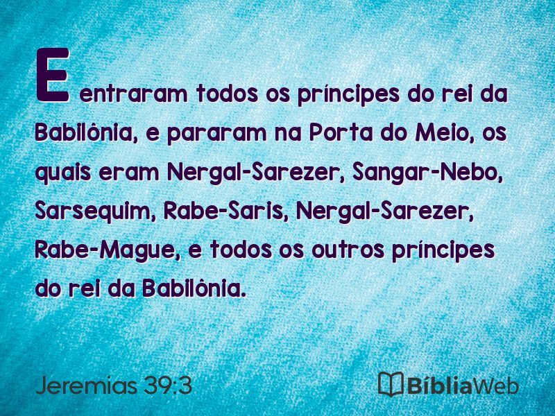 Jeremias 39:3 em imagem para compartilhar