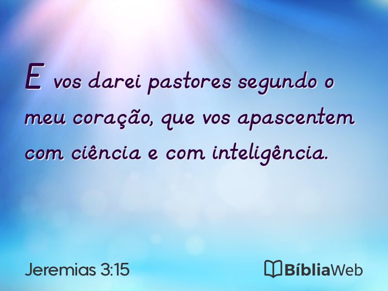 Jeremias 3:15 em imagem para compartilhar