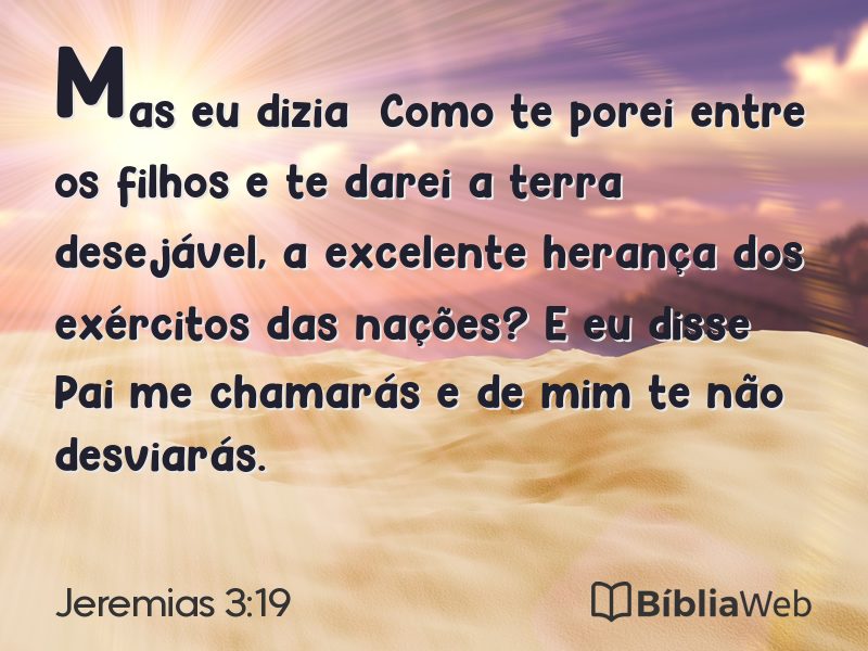 Jeremias 3:19 em imagem para compartilhar