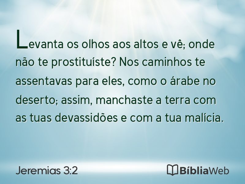 Jeremias 3:2 em imagem para compartilhar