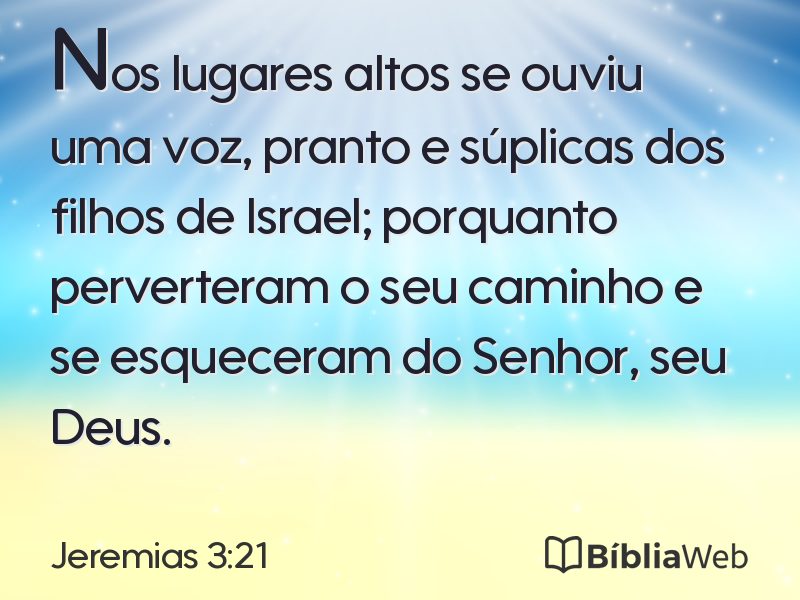 Jeremias 3:21 em imagem para compartilhar