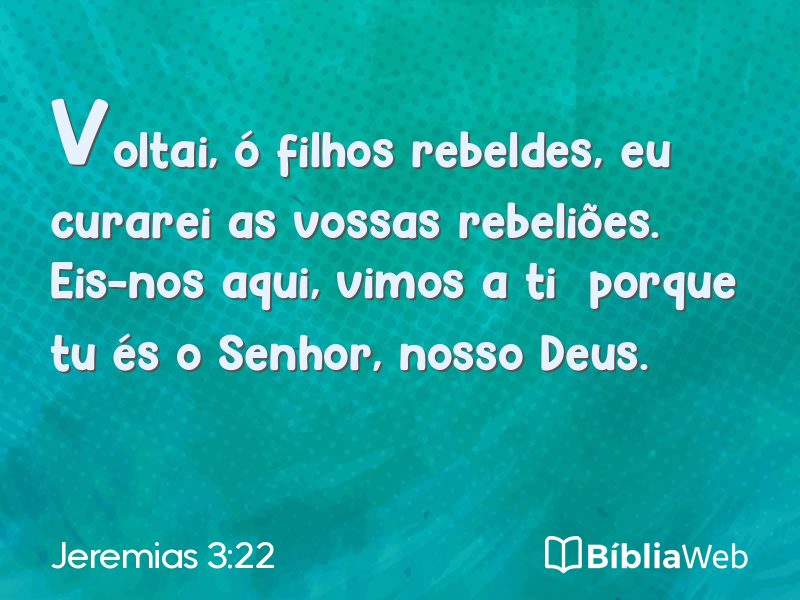Jeremias 3:22 em imagem para compartilhar