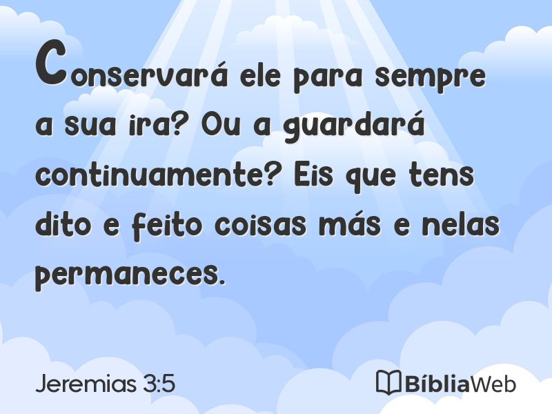 Jeremias 3:5 em imagem para compartilhar