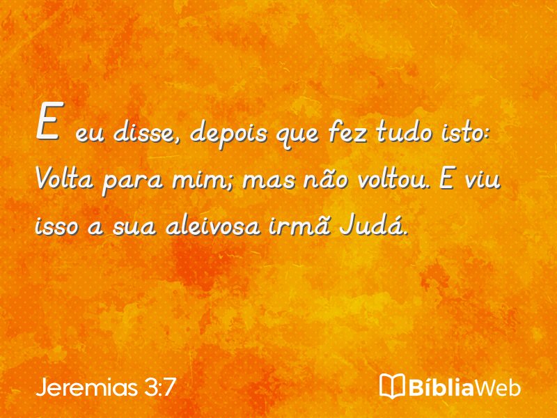 Jeremias 3:7 em imagem para compartilhar