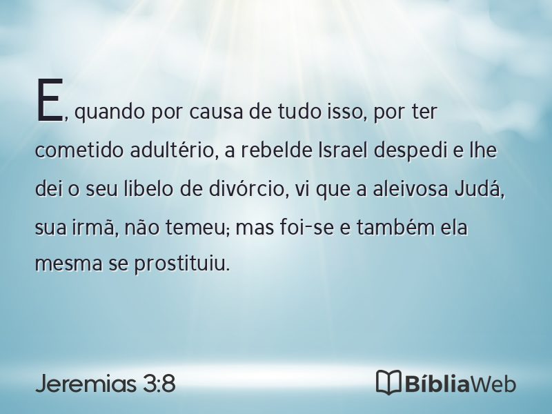 Jeremias 3:8 em imagem para compartilhar
