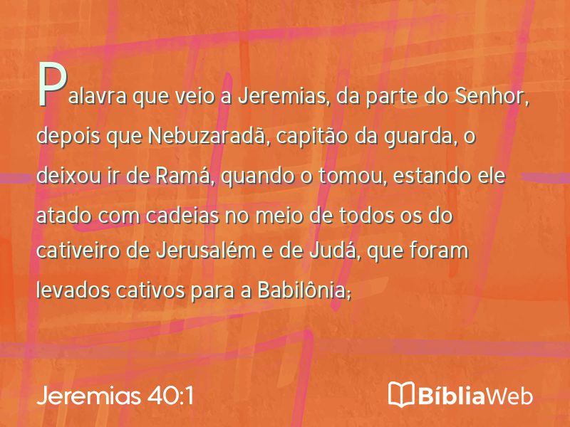 Jeremias 40:1 em imagem para compartilhar