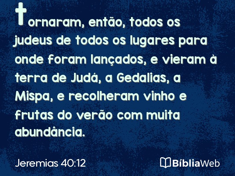 Jeremias 40:12 em imagem para compartilhar