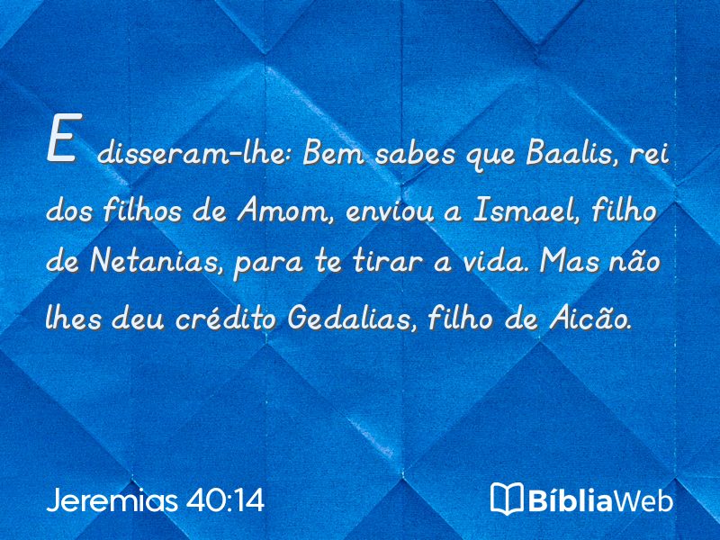 Jeremias 40:14 em imagem para compartilhar