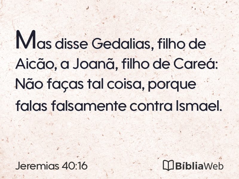 Jeremias 40:16 em imagem para compartilhar