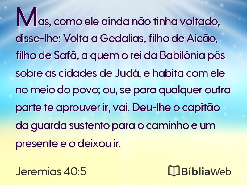 Jeremias 40:5 em imagem para compartilhar