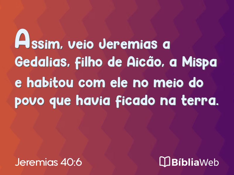 Jeremias 40:6 em imagem para compartilhar