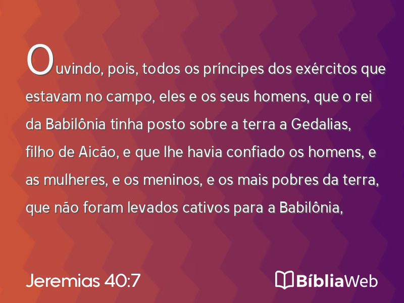 Jeremias 40:7 em imagem para compartilhar