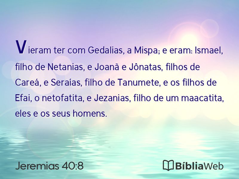 Jeremias 40:8 em imagem para compartilhar