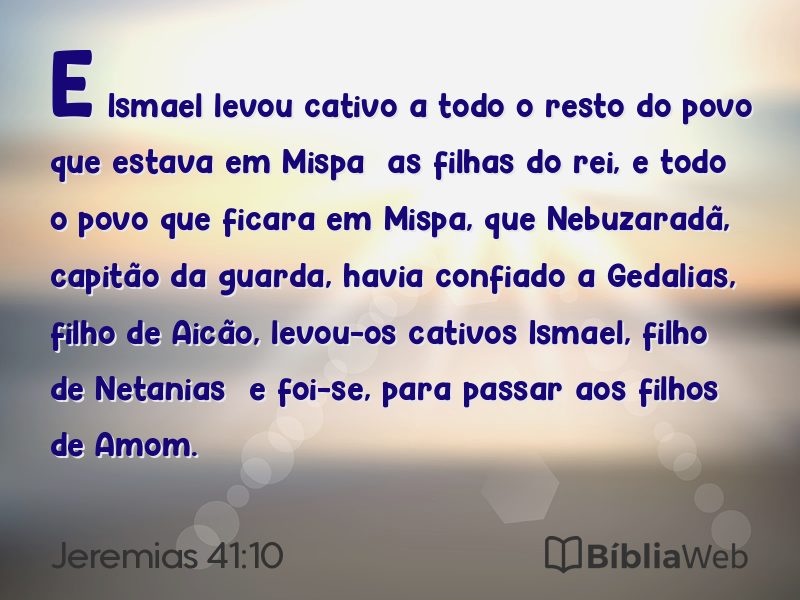 Jeremias 41:10 em imagem para compartilhar