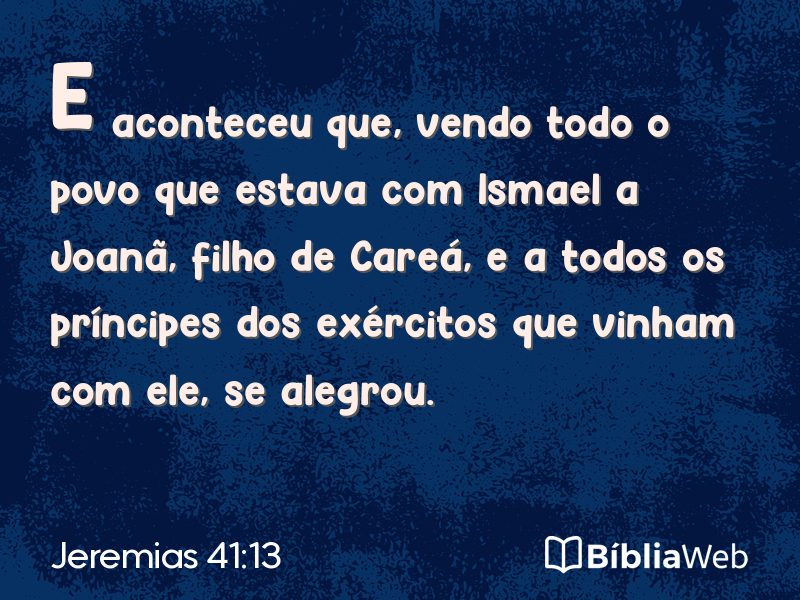 Jeremias 41:13 em imagem para compartilhar