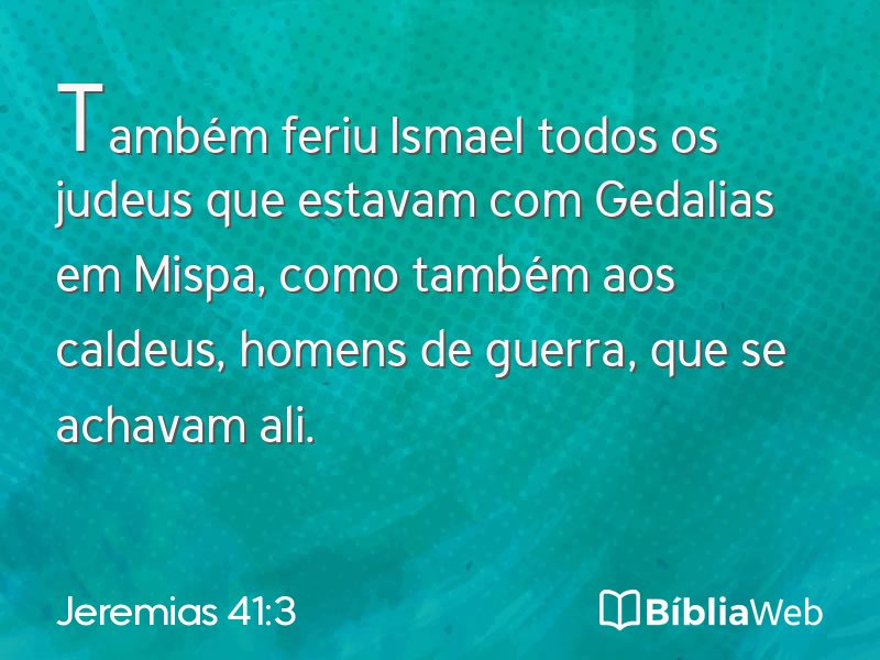 Jeremias 41:3 em imagem para compartilhar