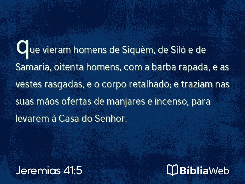 Jeremias 41:5 em imagem para compartilhar
