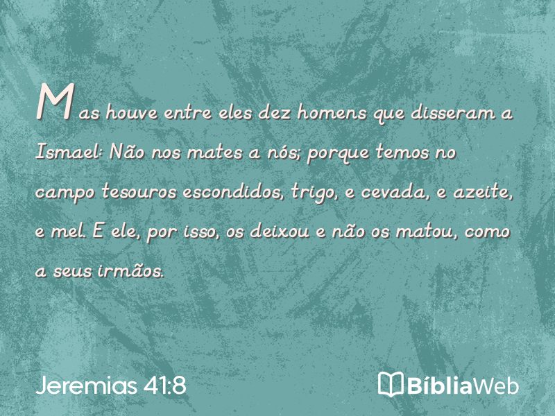 Jeremias 41:8 em imagem para compartilhar