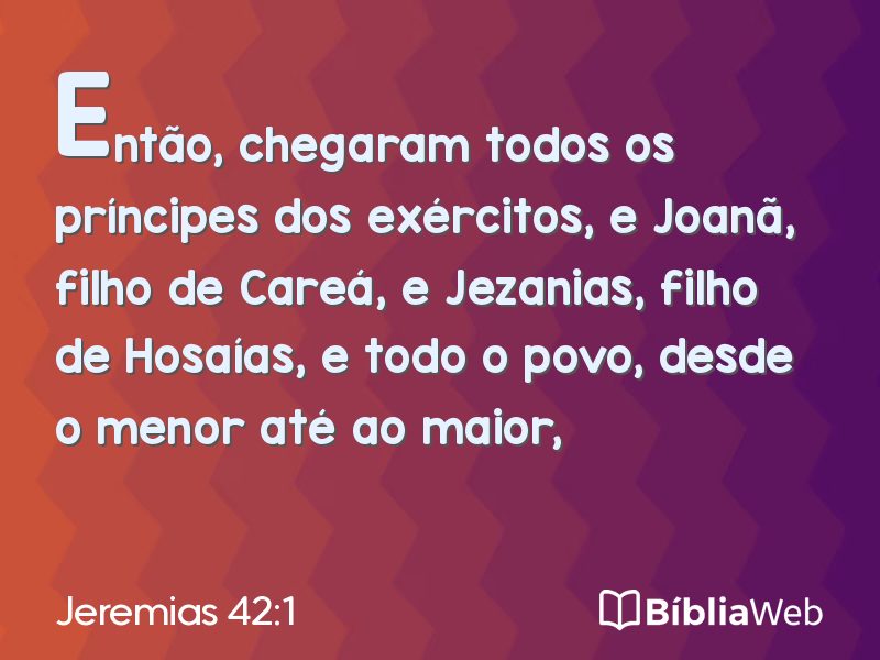 Jeremias 42:1 em imagem para compartilhar