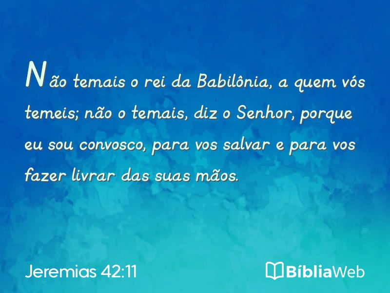 Jeremias 42:11 em imagem para compartilhar