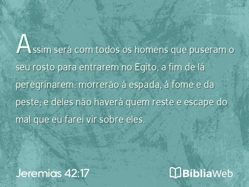Jeremias 42:17 em imagem para compartilhar