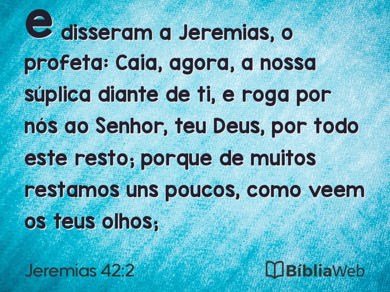 Jeremias 42:2 em imagem para compartilhar