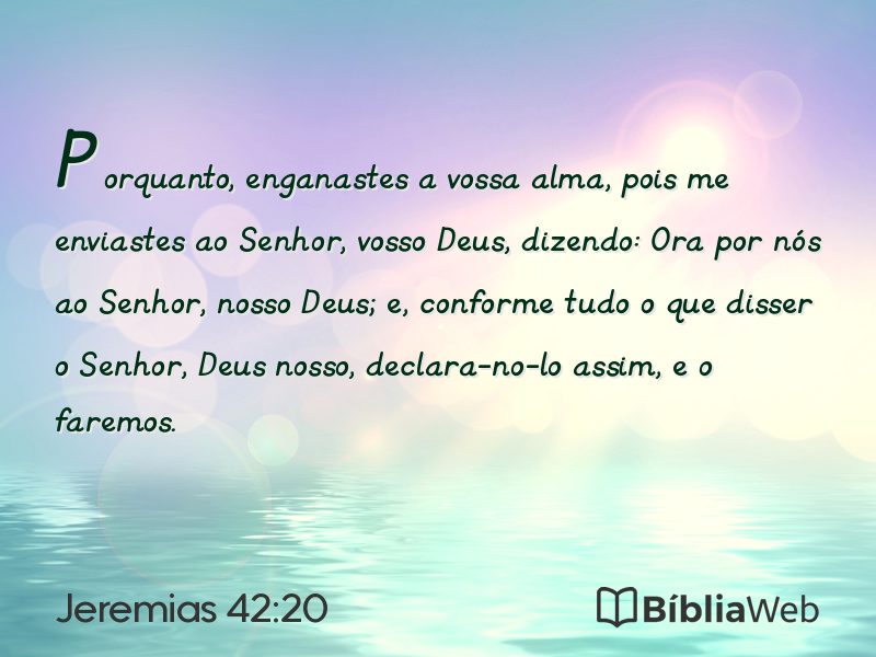 Jeremias 42:20 em imagem para compartilhar