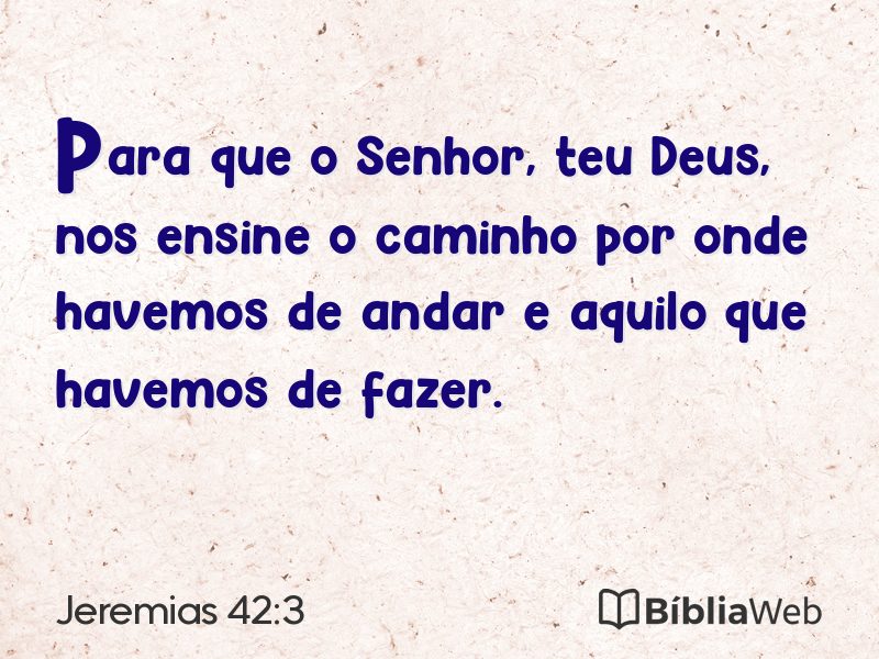 Jeremias 42:3 em imagem para compartilhar