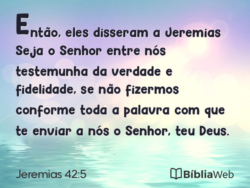 Jeremias 42:5 em imagem para compartilhar