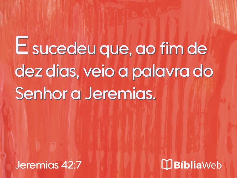 Jeremias 42:7 em imagem para compartilhar