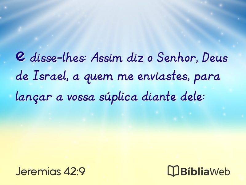Jeremias 42:9 em imagem para compartilhar