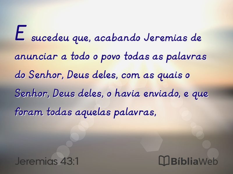 Jeremias 43:1 em imagem para compartilhar