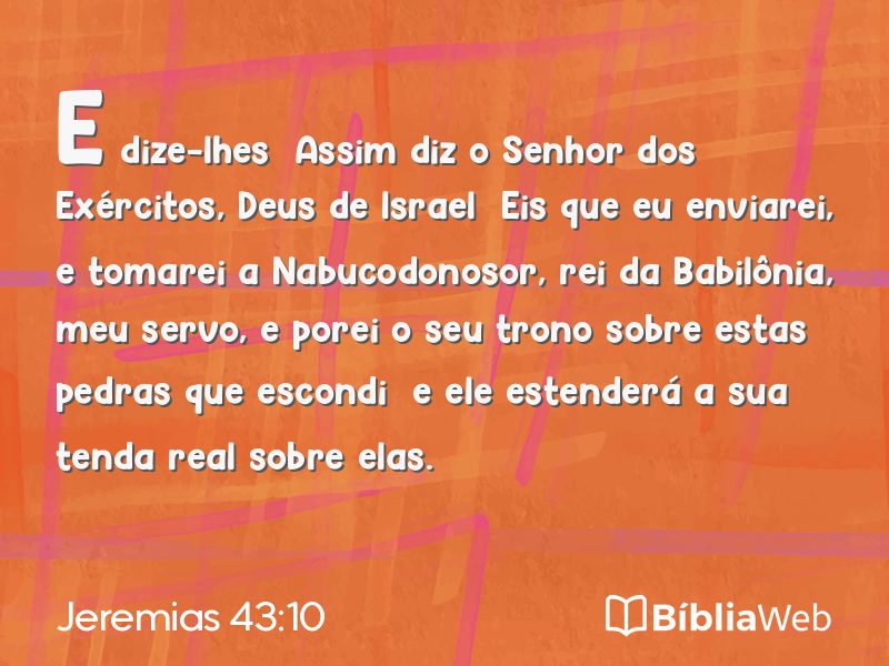 Jeremias 43:10 em imagem para compartilhar