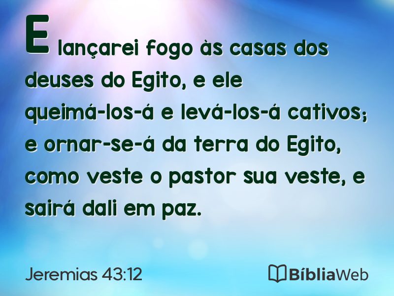 Jeremias 43:12 em imagem para compartilhar