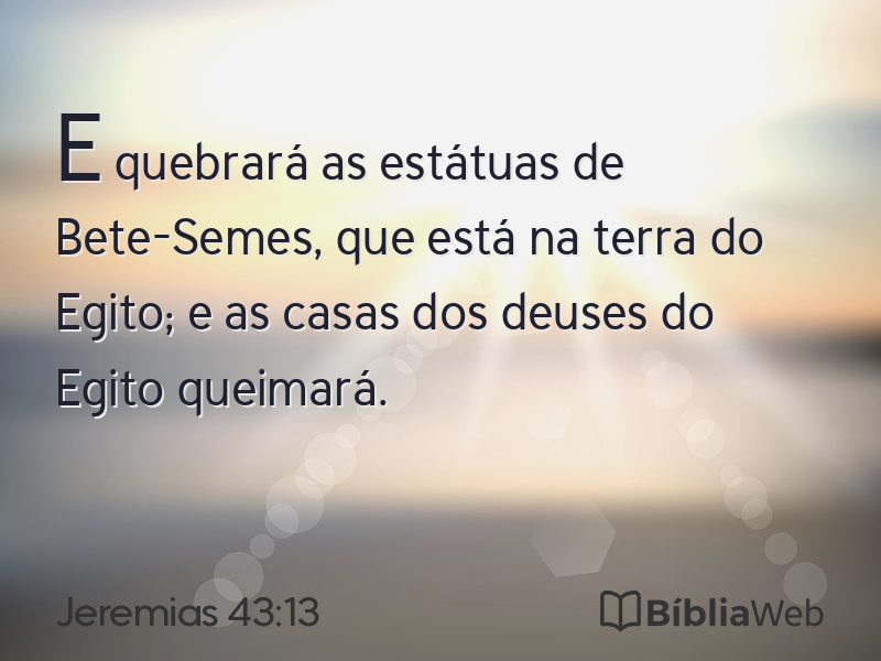 Jeremias 43:13 em imagem para compartilhar