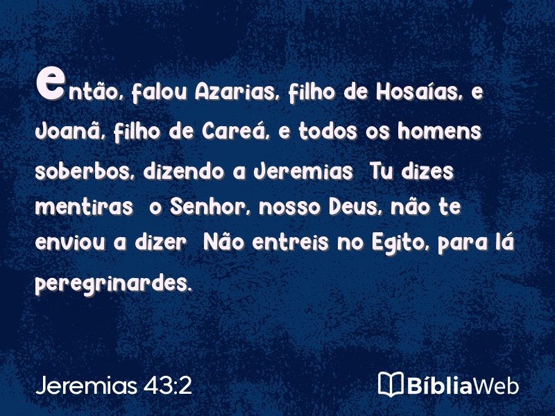 Jeremias 43:2 em imagem para compartilhar