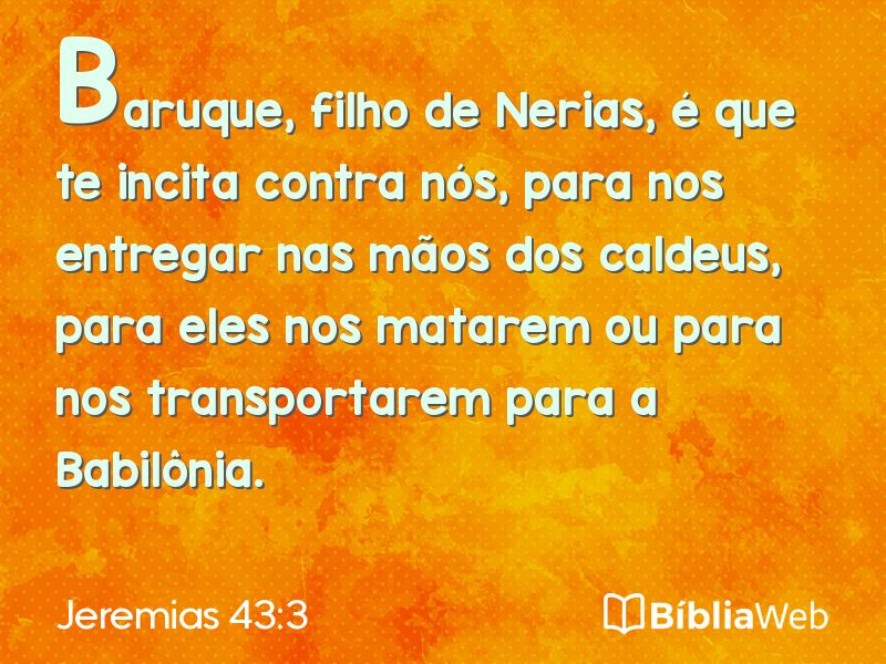 Jeremias 43:3 em imagem para compartilhar