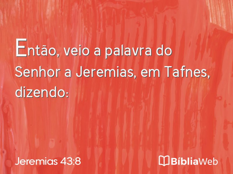 Jeremias 43:8 em imagem para compartilhar