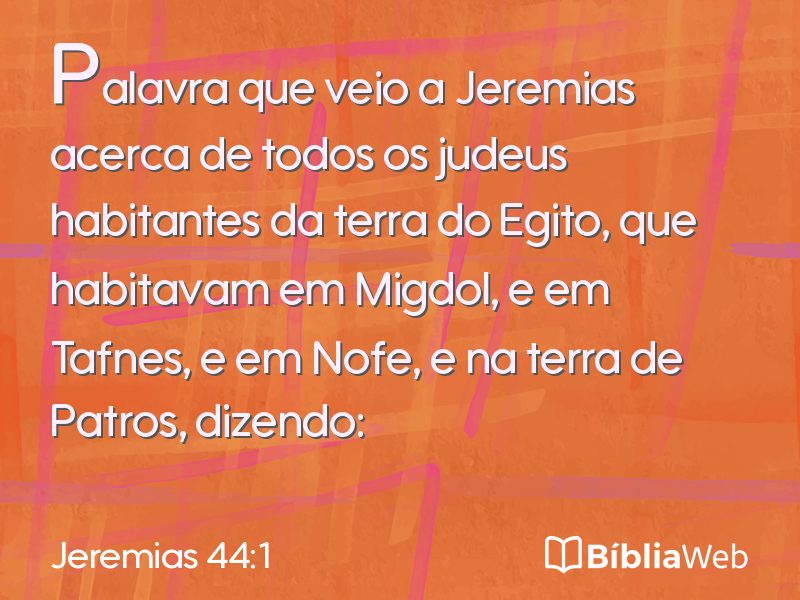 Jeremias 44:1 em imagem para compartilhar