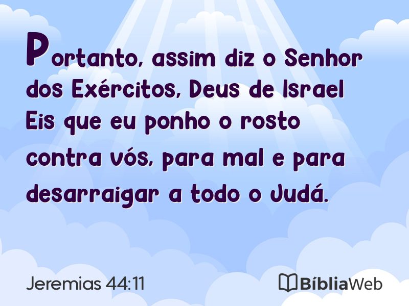 Jeremias 44:11 em imagem para compartilhar